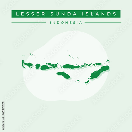 Vector illustration vector of Lesser Sunda Islands map Indonesia