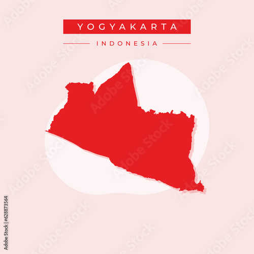 Vector illustration vector of Yogyakarta map Indonesia
