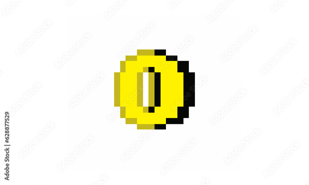 Pixel art of coin
