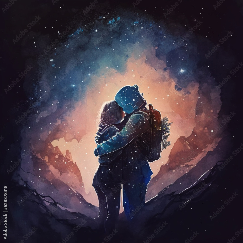 Hugging Nothing two unrecognizable people hugging in front of a cave entrance Stock ...