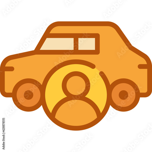 car owner two tone icon