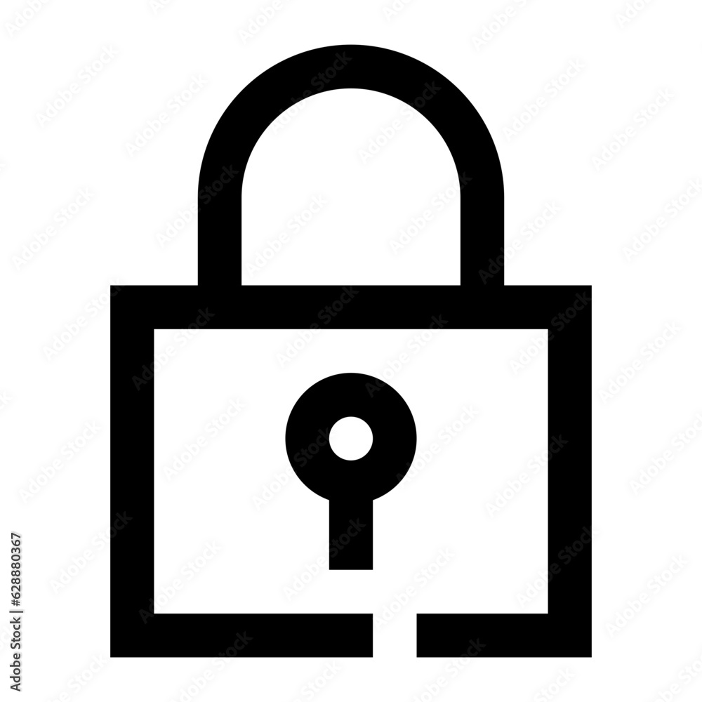 Lock icon. Internet technology concept. Icon in line style Lock icon. Internet technology concept. Icon in line style