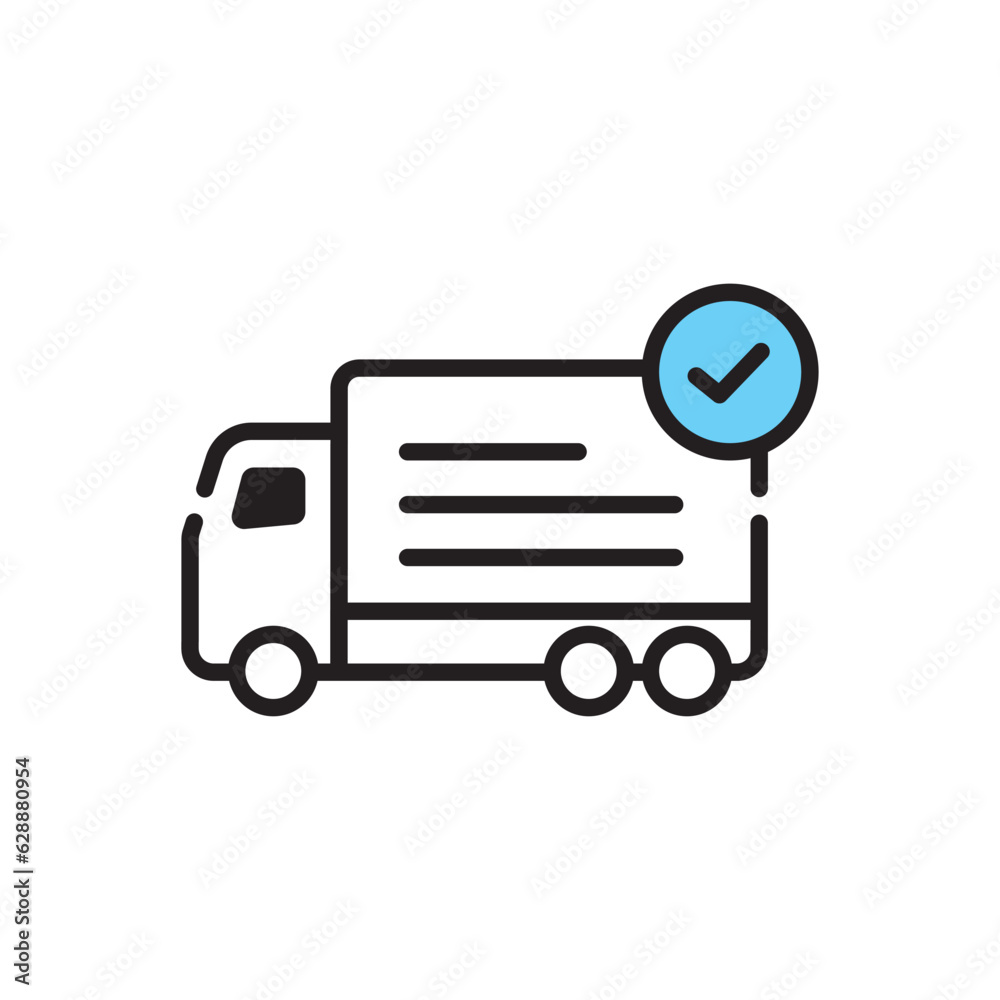 送料無料　トラック　アイコン　物流アイコン