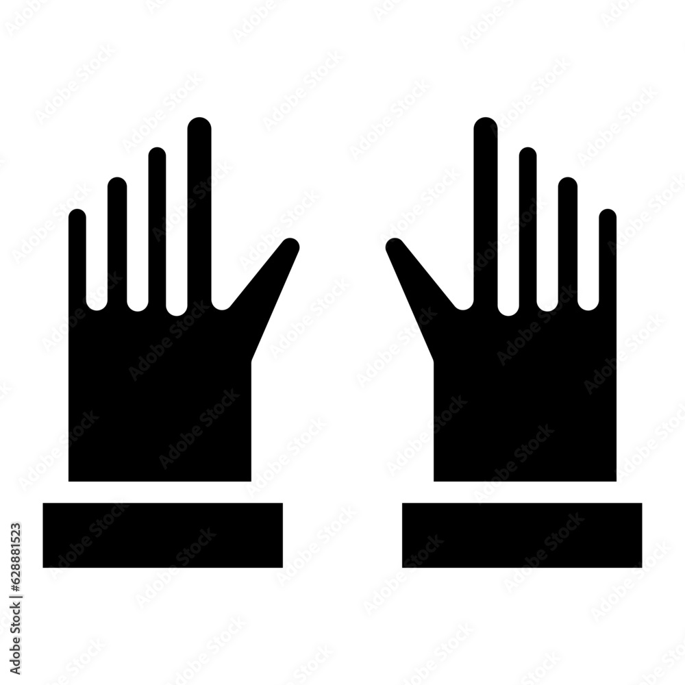 Fototapeta premium winter gloves glyph