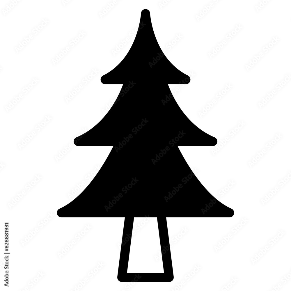 Fototapeta premium Christmas tree dualtone 