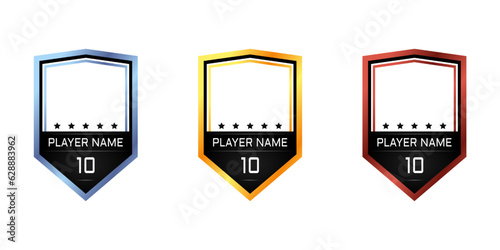 silver and gold edition border or frame player template for game