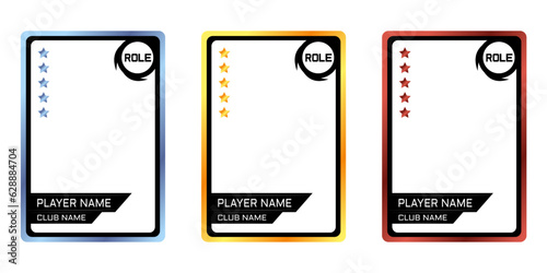 silver and gold edition border or frame player template for game