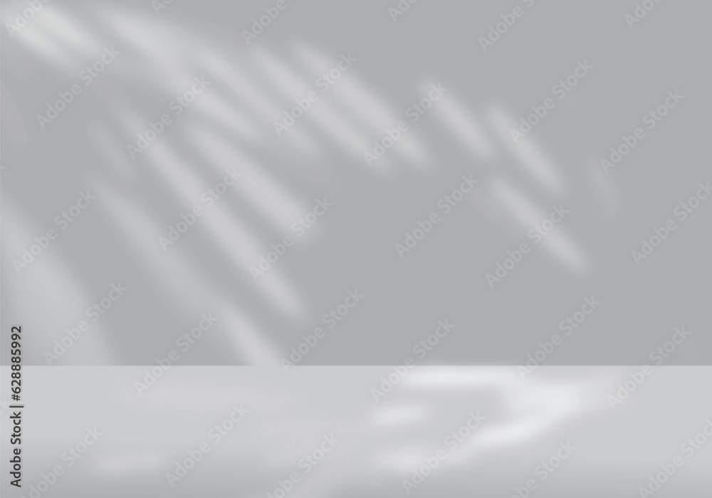 Gray background for product presentation with beautiful lights and shadows