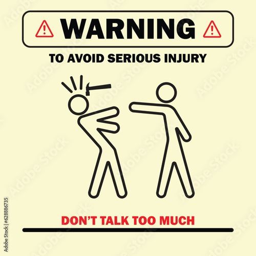 warning sign of bad environment of worker on construction field