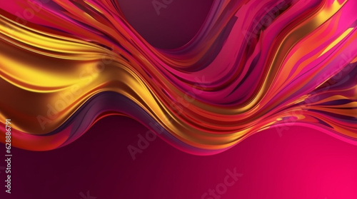 Abstract vibrant luxe fluid background with copy space.