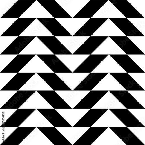 Seamless pattern with geometric motifs in black and white. Vector illustration.