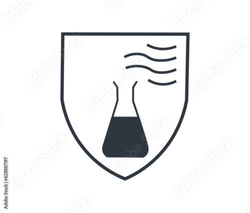 Protection against chemicals symbol.
