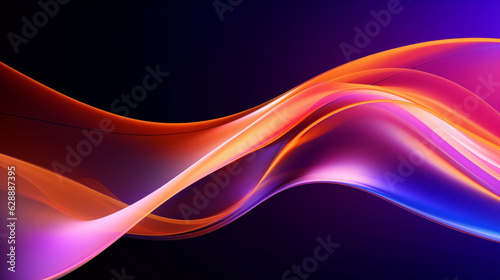 Abstract futuristic minimal wave twisted background with copy space.