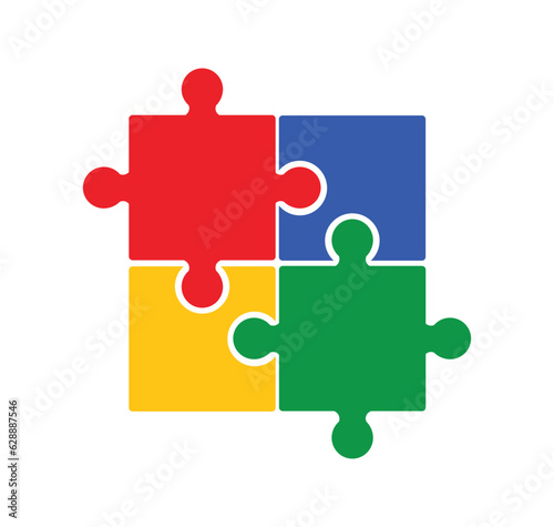 Colorful Puzzle Symbol. 
