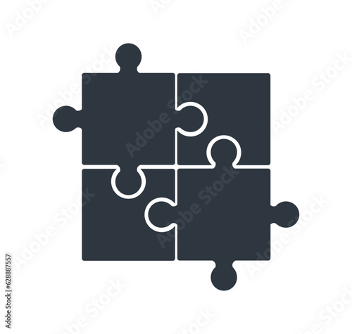 Monochromatic Puzzle Symbol. 