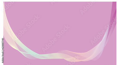 abstract wavy flow pattern with smooth red to orange lines and purple background