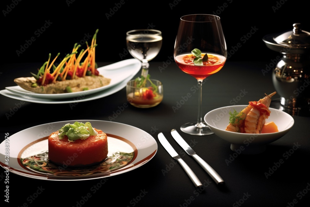 Seafood delicotes. Elegant fine dining experience with beautifully plated.