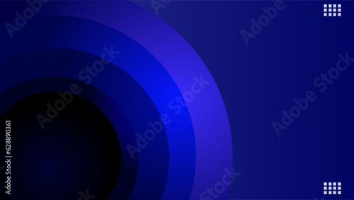 Overlay Circles on the side as a placeholder over blue gradient background