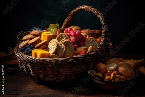 Basket of Delicious Snacks