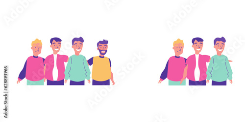 Vector illustration of happy man cartoon with white background 