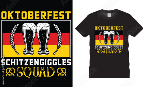 Fotografia Oktoberfest T-shirt Design vector illustration typography print template