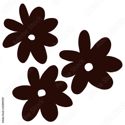 floral line art doodle element, for background, wallpaper, pattern 