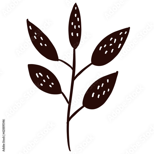 floral line art doodle element, for background, wallpaper, pattern 