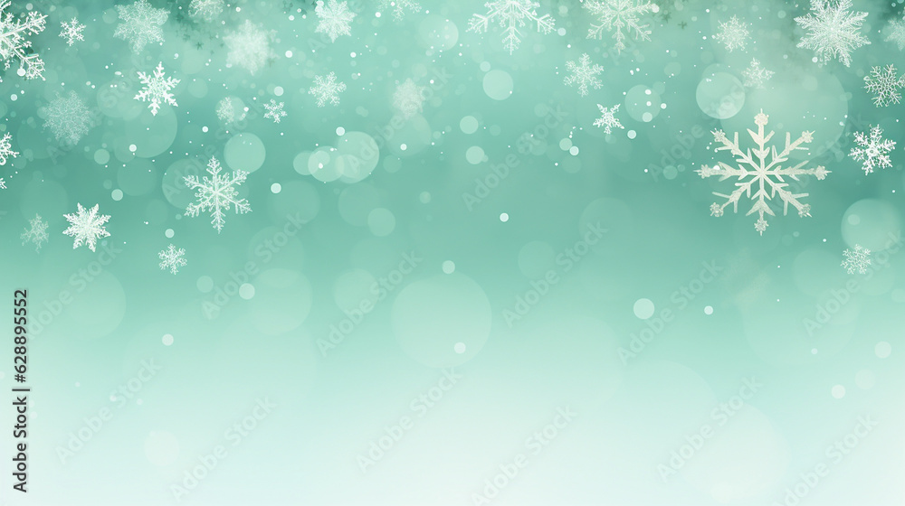 Wunderschöner Hintergrund für Weihnachten in grün mit Eiskristallen und Platzhalter für Webdesign und Drucksachen, ai generativ Wunderschöner Hintergrund für Weihnachten in grün mit Eiskristallen und Platzhalter für Webdesign und Drucksachen, ai generativ