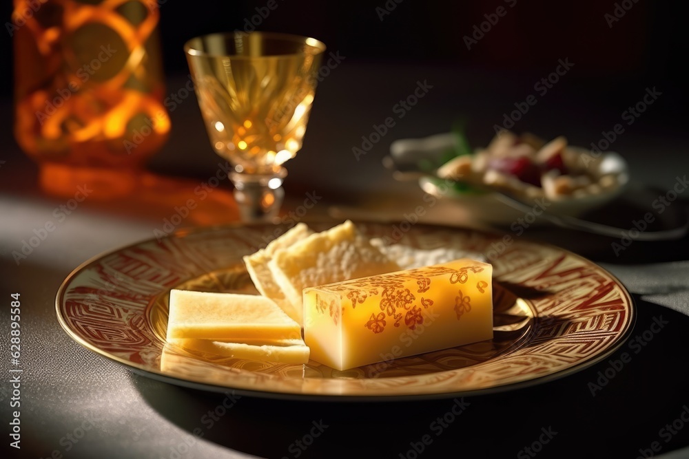 Plate of Cheese and Crackers