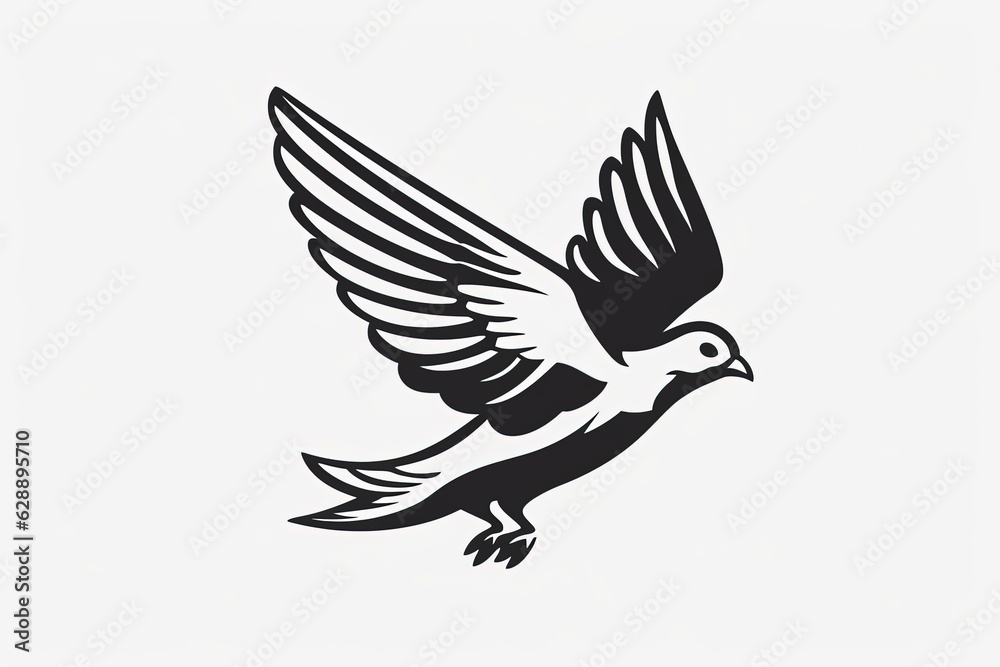 Obraz premium dove pigeon logo design generated ai
