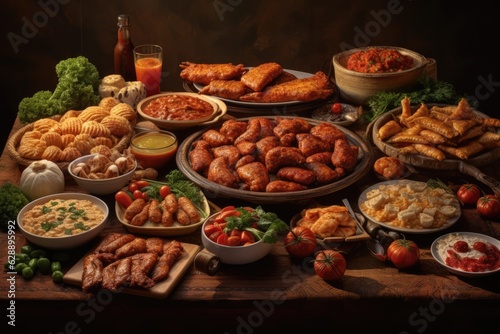 A Variety of Delicious Foods on a Display