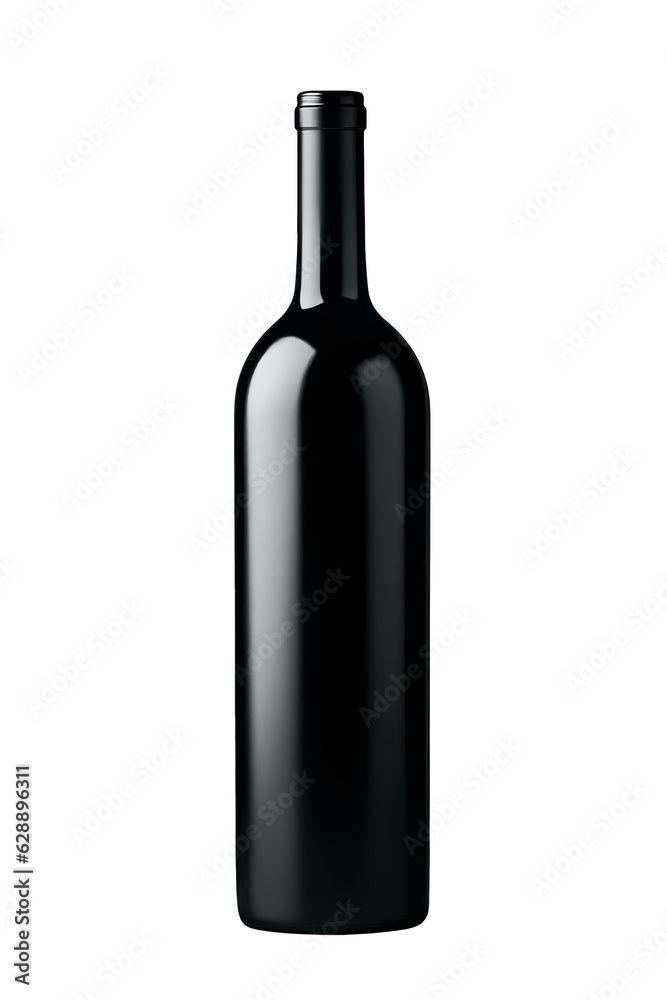 Isolated black wine bottle on transparent background, cutout
Isolated black wine bottle on transparent background, cutout