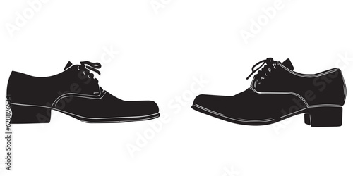 Two Shoe Silhouette vector illustration