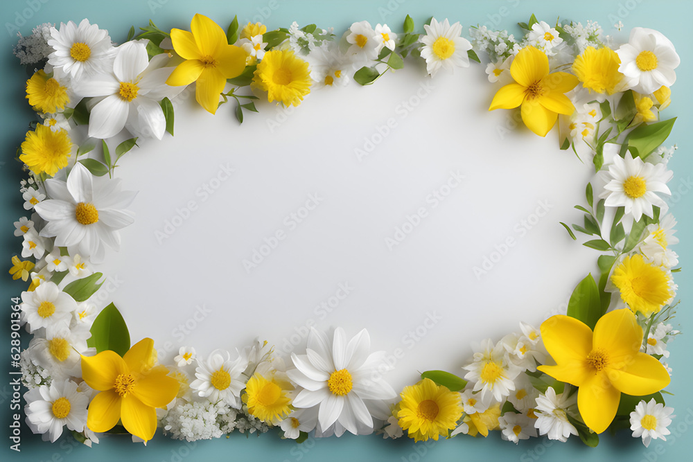 frame of flowers (Generative AI)  