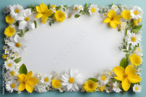 frame of flowers (Generative AI)   © 웃비 갓