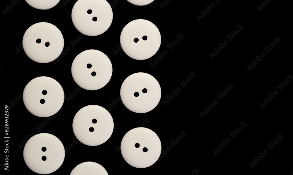 Black background with white round buttons Black background with white round buttons