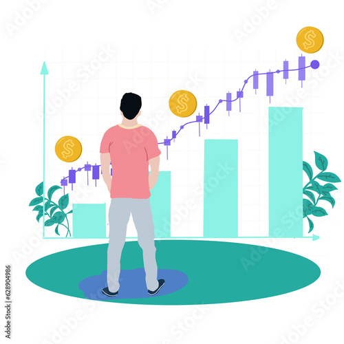 business person with graph