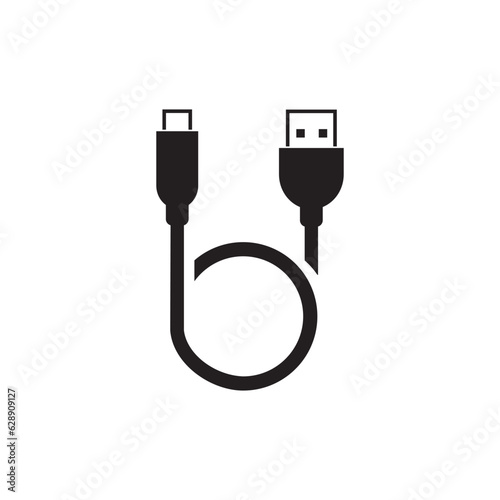 Looping cable with USB and Micro-USB connectors icon 