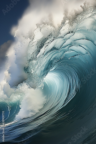 stunning representation of the sea's rhythmic motion - generative AI