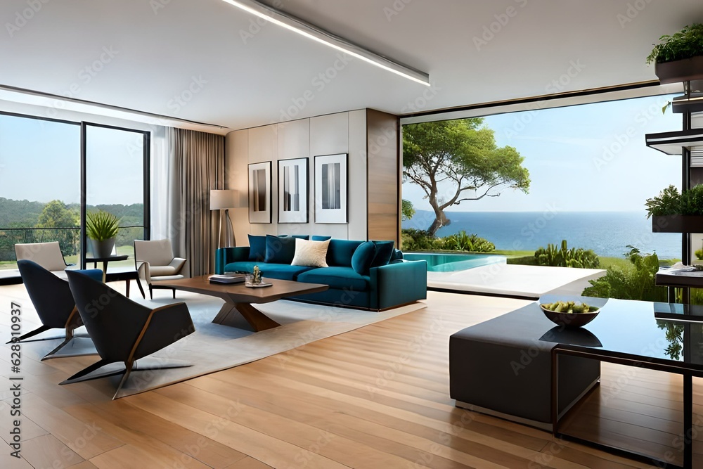 modern living room with fireplace Generated Ai modern living room with fireplace Generated Ai