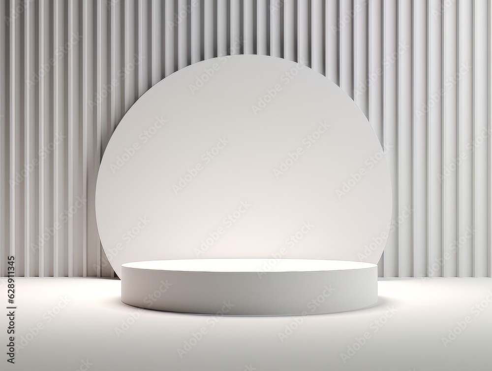 Abstract minimalistic white scene with geometric shapes. visualization AI Abstract minimalistic white scene with geometric shapes. visualization AI