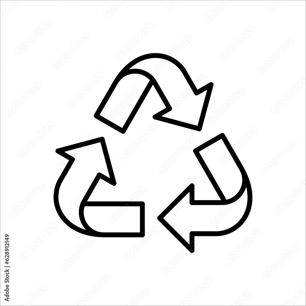 recycling icon, ecology green icon on white background recycling icon, ecology green icon on white background