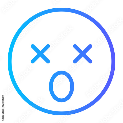 astonished gradient icon