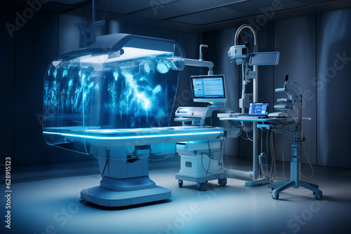 Advanced imaging equipment, such as fluoroscopy or intraoperative ultrasound, is readily available in the operating room, enabling real-time visualization during complex surgeries. Generative AI photo