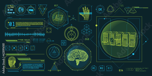 HUD interface design for decoding big data.