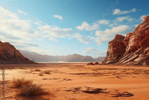 Photos of desert landscapes, Generative AI