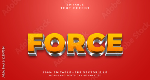 Editable text style effect - Force text style theme.