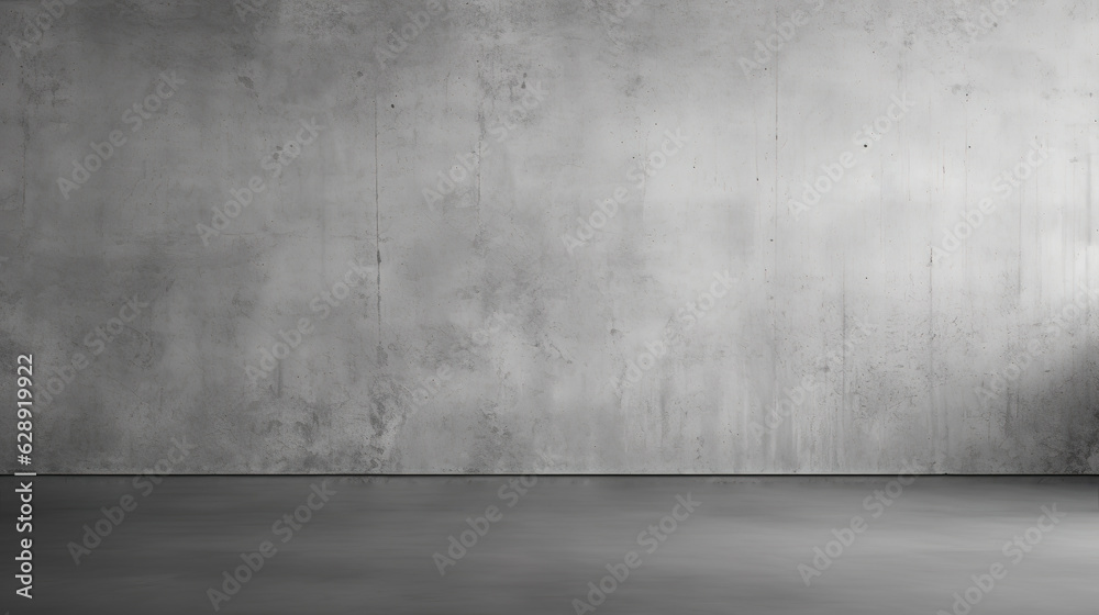 Interior of empty room with concrete walls in loft style. Textured background Generative ai Interior of empty room with concrete walls in loft style. Textured background Generative ai