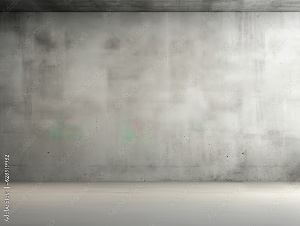 Interior of empty room with concrete walls in loft style. Textured background Generative ai