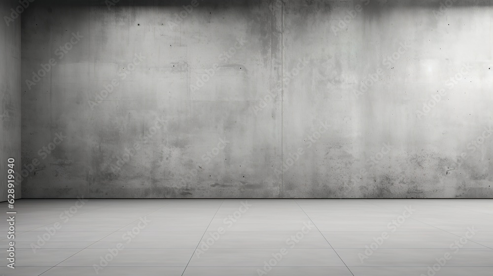Interior of empty room with concrete walls in loft style. Textured background Generative ai